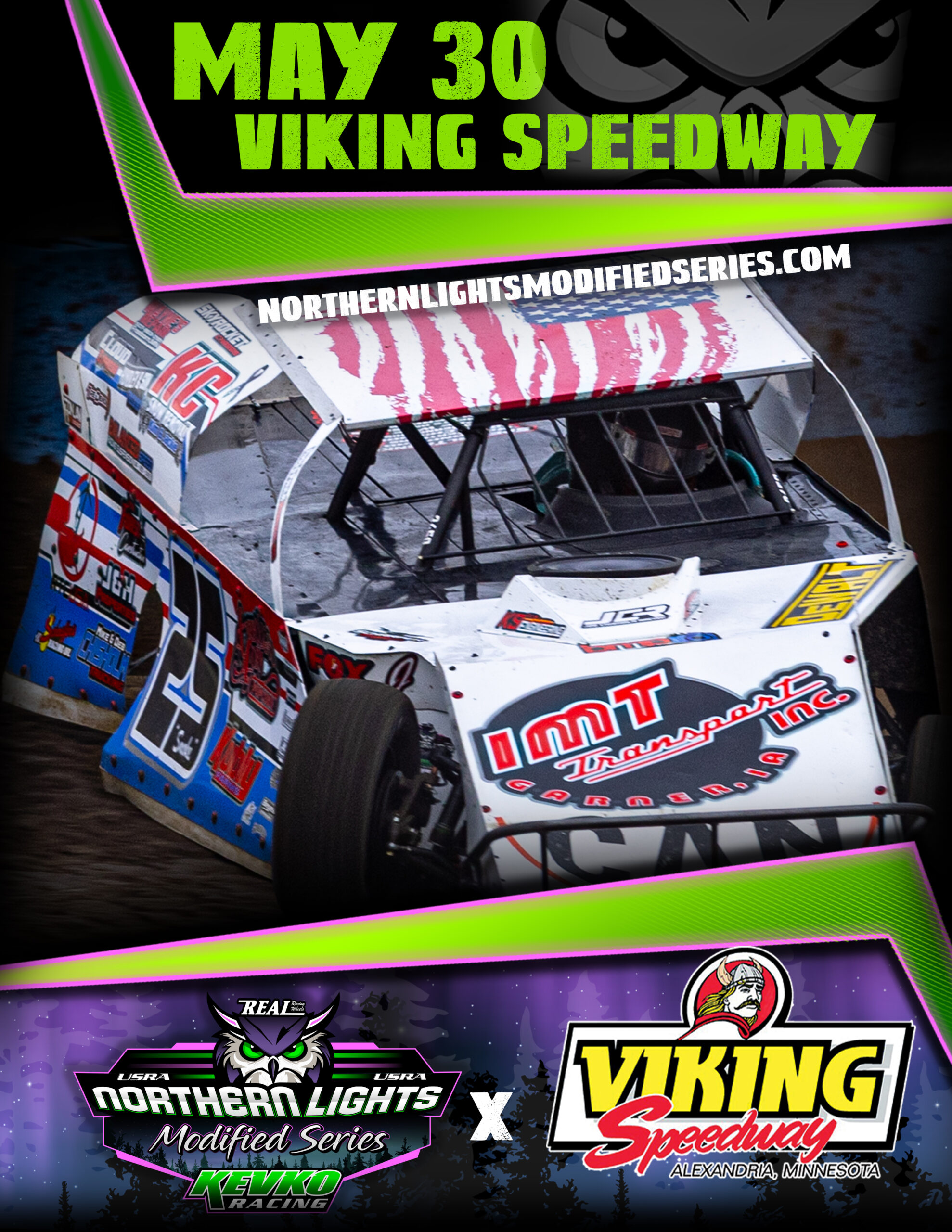 Northern Lights 8.5x11 Race Day Viking Speedway Northern Lights 8.5x11 Race Day Viking Speedway